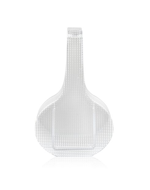 Vase Silhouette transparent/blanc - 16.5x5x25 cm