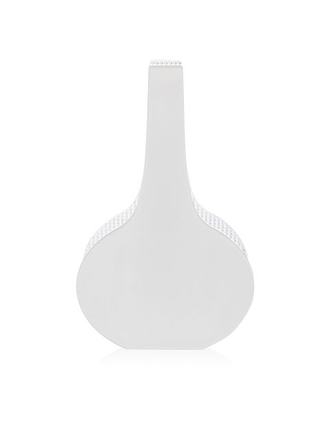 Vase Silhouette transparent/blanc - 16.5x5x25 cm