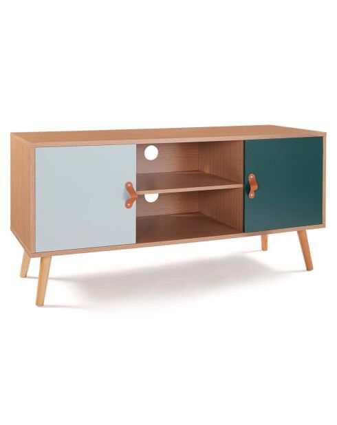 Aria Holz/grüner TV-Ständer - 113x39,5x53,5 cm