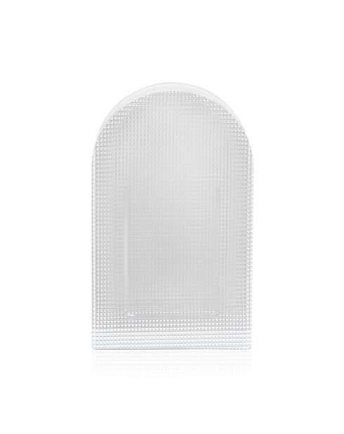 Jarrón Arko transparente/blanco - 14,5x4,5x25 cm