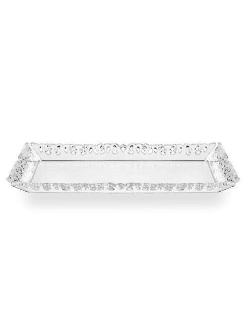 Plateau rectangle Galatea transparent - 15.5x28.5 cm