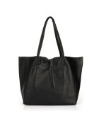 Sac cabas en Cuir Valence noir - 34x14x28cm