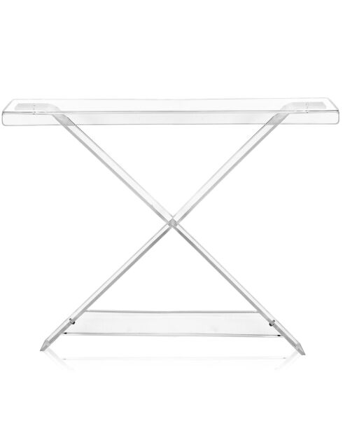 Table console X-factor transparente - 100x30x80 cm