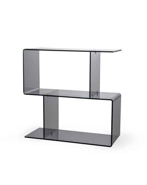 Bout de canapé Viceversa transparent/gris fumé - 49x20x50 cm