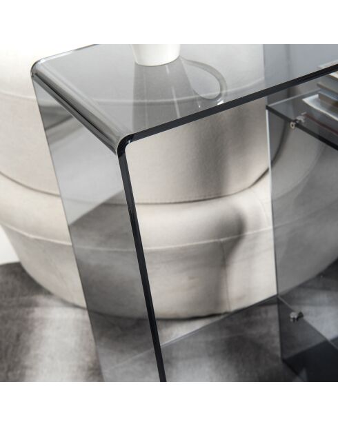 Bout de canapé Viceversa transparent/gris fumé - 49x20x50 cm