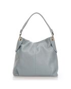 Borsa a tracolla Norah in pelle blu minerale - 34x14x30cm