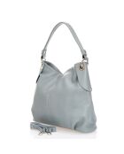 Borsa a tracolla Norah in pelle blu minerale - 34x14x30cm