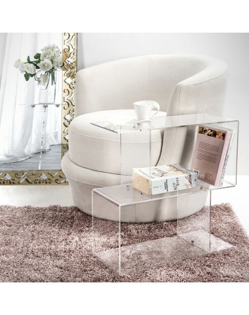 Bout de canapé Viceversa transparent - 49x20x50 cm