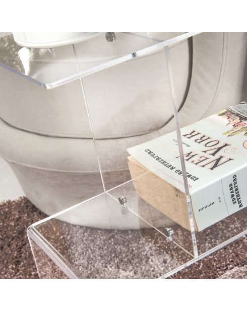 Bout de canapé Viceversa transparent - 49x20x50 cm