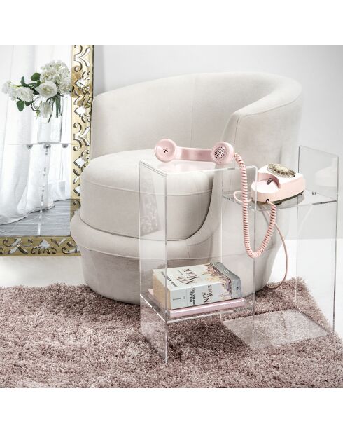 Bout de canapé Viceversa transparent - 49x20x50 cm