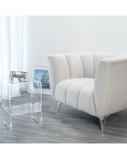 Table basse/chevet Atina transparente - 32x29x45 cm