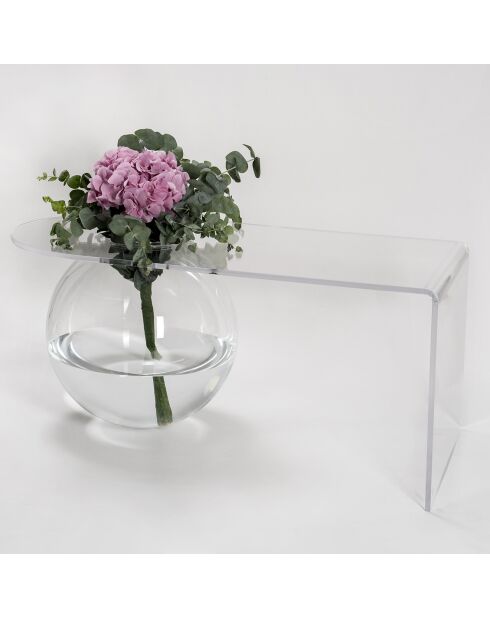 Tavolino sferico trasparente - 90x48x40 cm