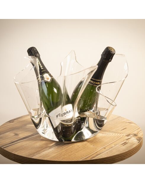 Vase multifonction Drapé transparent - D.45xH.29 cm