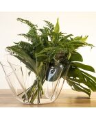 Vase multifonction Drapé transparent - D.45xH.29 cm