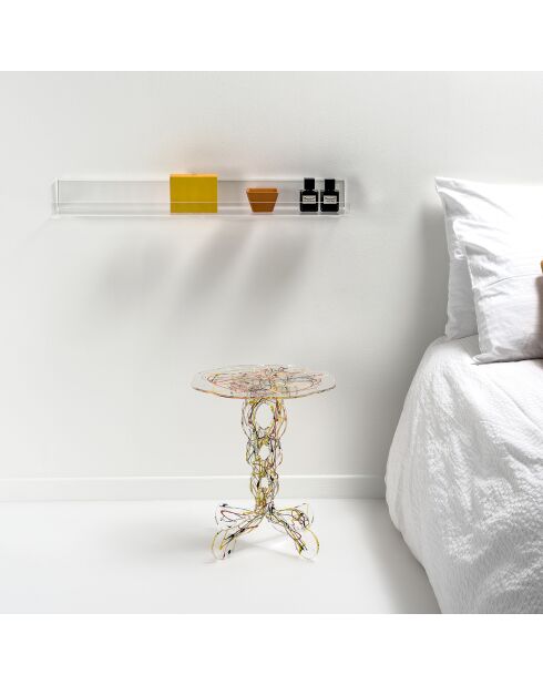 Table Arabesque multicolore - D.36xH.42 cm