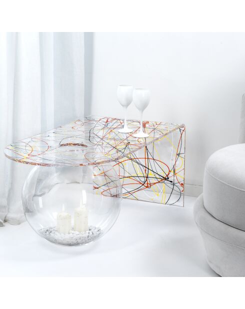 Table basse Arty multicolore - 90x48x40 cm