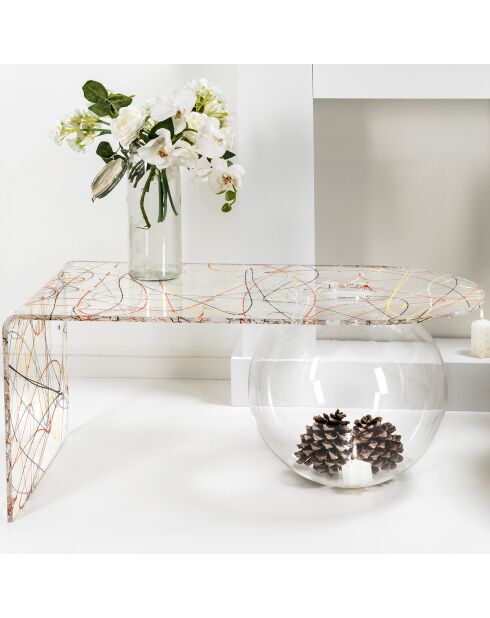 Table basse Arty multicolore - 90x48x40 cm