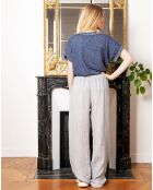 Pantalon 100% Lin Coquelicot gris clair