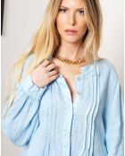 Chemise 100% Lin Jonquille bleu ciel