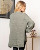 Chemise 100% Lin Jonquille kaki