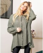 Chemise 100% Lin Jonquille kaki