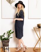 Robe 100% Lin Arum marine