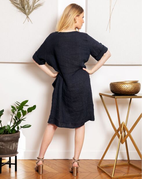 Robe 100% Lin Arum marine