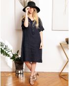 Robe 100% Lin Arum marine