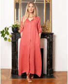 Robe 100% Lin Muscari brique