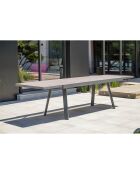 Gartenset Stockholm-TB300-CER ausziehbarer Tisch + 10 stapelbare Stockholm-CH-Stühle & 2 stapelbare Stockholm-FT-Sessel Anthrazitgrau