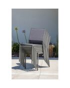 Gartenset Stockholm-TB300-CER ausziehbarer Tisch + 8 stapelbare Stockholm-CH-Stühle & 2 stapelbare Stockholm-FT-Sessel Anthrazitgrau