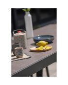 Gartenset Stockholm-TB300-CER ausziehbarer Tisch + 6 stapelbare Stockholm-CH-Stühle & 2 stapelbare Stockholm-FT-Sessel Anthrazitgrau