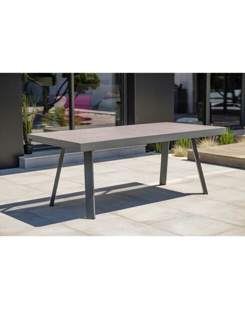 Tuintafel Stockholm met antracietgrijze verlenging