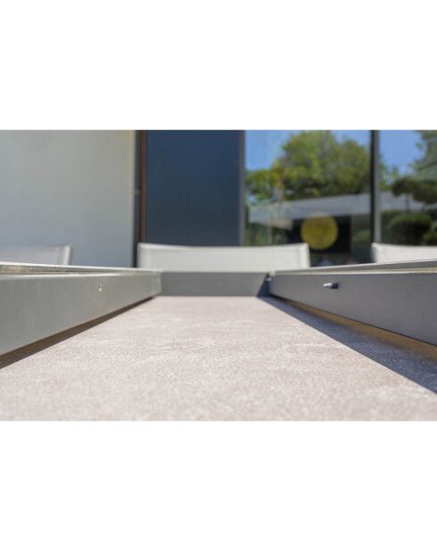 Tuintafel Stockholm met antracietgrijze verlenging