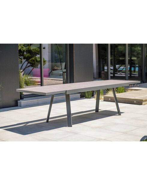 Tuintafel Stockholm met antracietgrijze verlenging