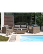 Montmartre 4-Sitzer-Gartenmöbel aus braunem geflochtenem Harz