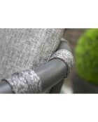 Sillón de jardín Pilat de aluminio y cuerda gris antracita