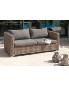 Montmartre 4-Sitzer-Gartenmöbel aus braunem geflochtenem Harz