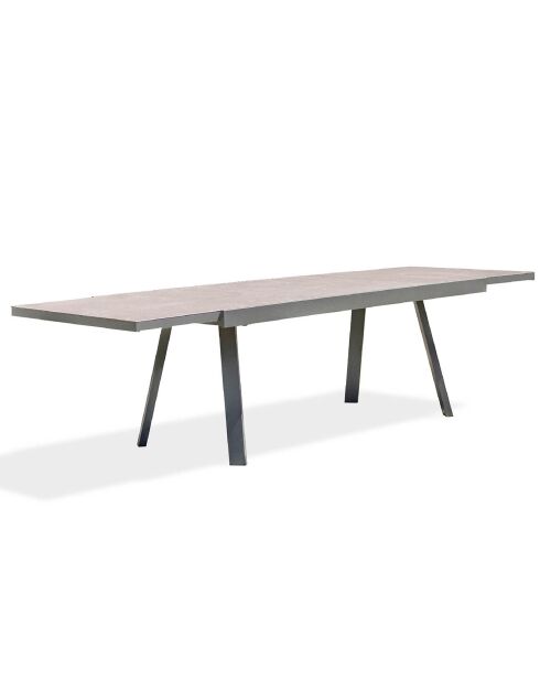 Tuintafel Stockholm met antracietgrijze verlenging