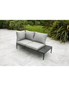 Salon de jardin Ankara 4 places en aluminium noir