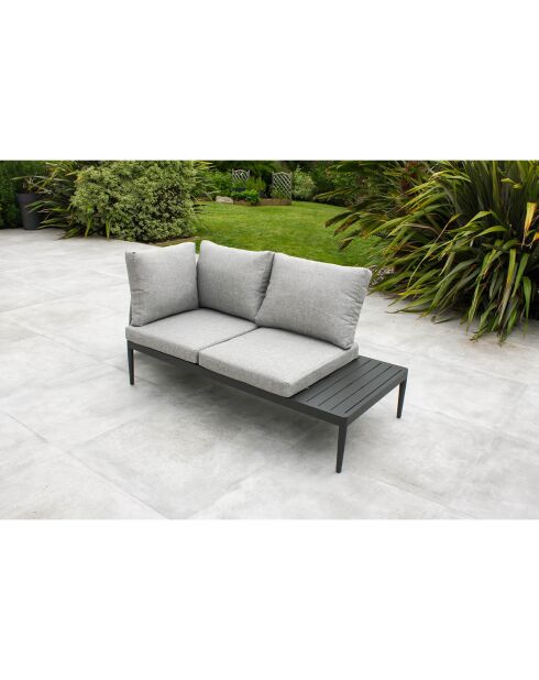 Salon de jardin Ankara 4 places en aluminium noir