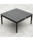 Salon de jardin Ankara 4 places en aluminium noir