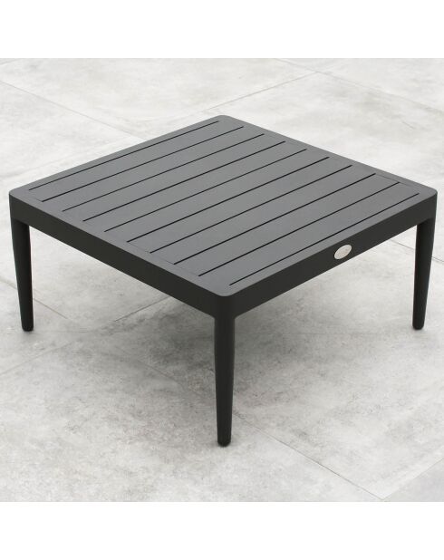 Salon de jardin Ankara 4 places en aluminium noir