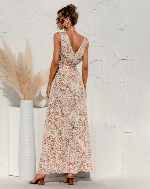 Robe Evelyn imprimée abricot