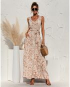 Robe Evelyn imprimée abricot