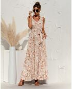 Robe Evelyn imprimée abricot