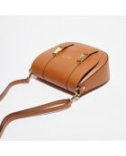 Sac bandoulière  en Cuir Ruth camel - 26x20x8 cm