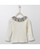 Pull collerette Liberty Katie & Millie écru