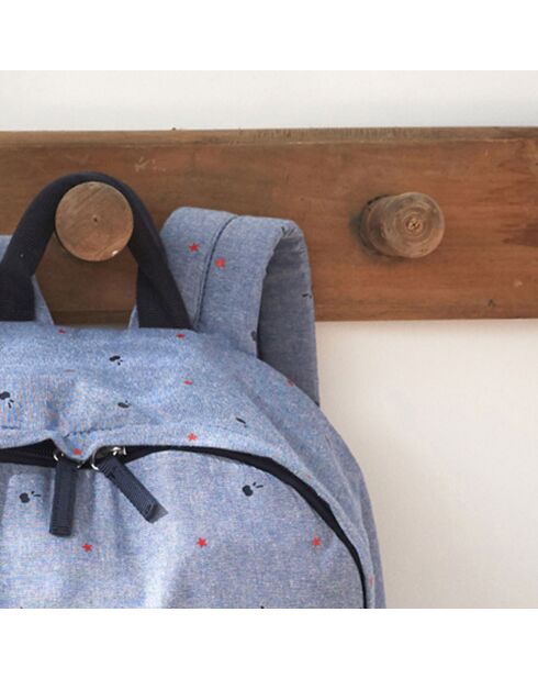 Sac à dos Chambray bleu chambray - 31x40x14 cm