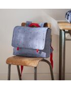 Cartable maternelle Chambray bleu chambray - 31x27x9.5 cm